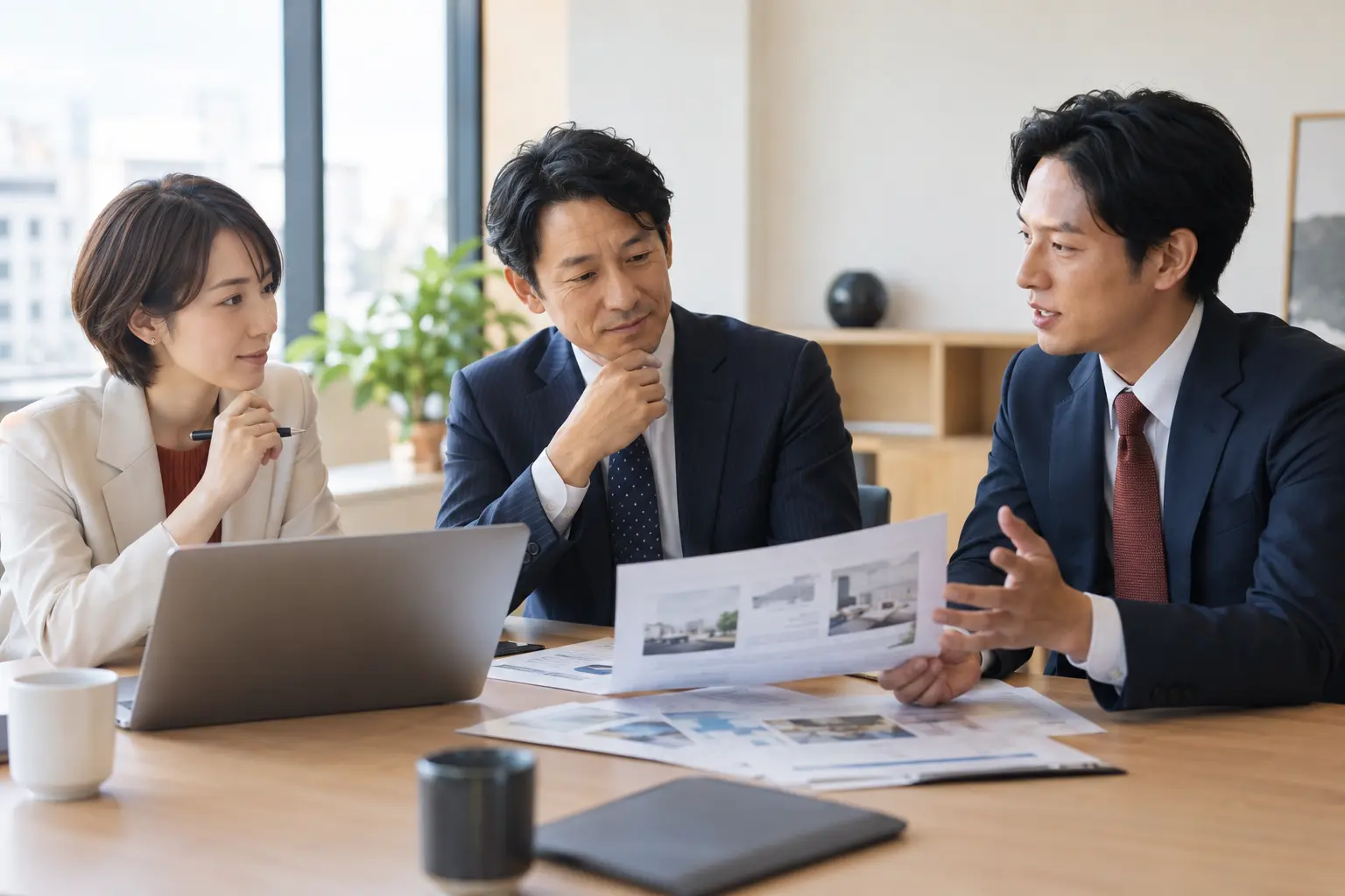 商談内容を整理する営業担当者